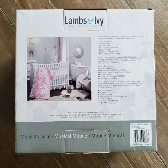 Lambs & Ivy Baby Girls Rule the World Pink Floral 5 Pc Nursery Crib Bedding Set - Picture 10 of 16